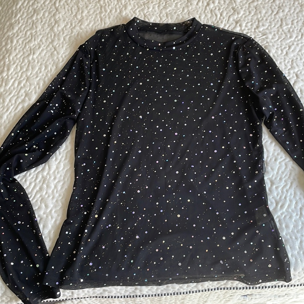 Woman’s sheer long sleeve